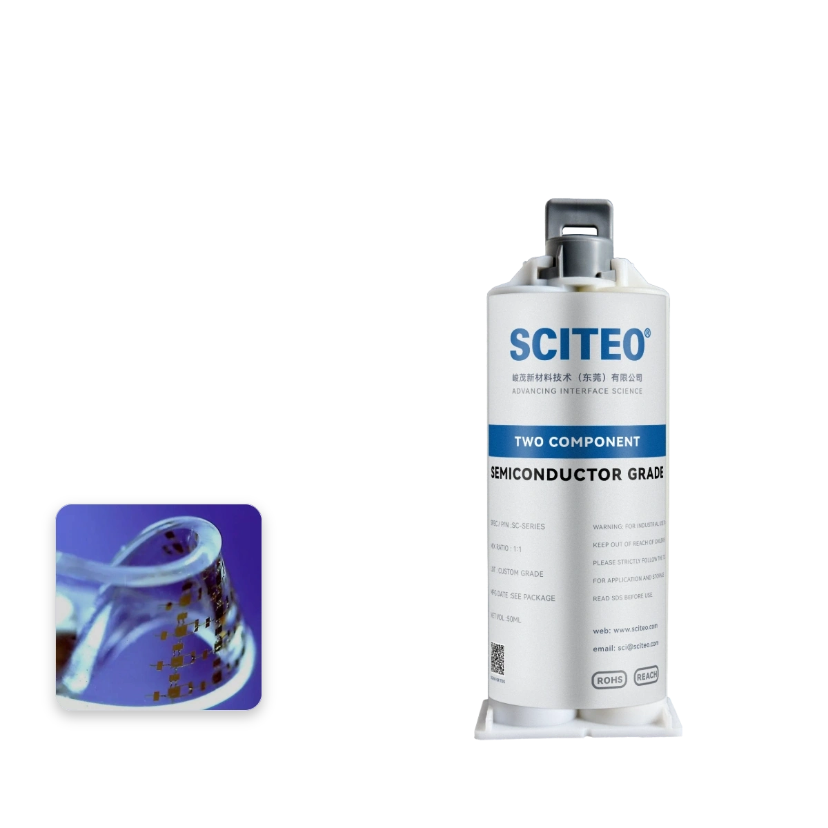 SC609 Flexible High-Transparency PU — Two-Component, RT-Cure, High Elongation, Bonding, Sealing, Anti-Aging
